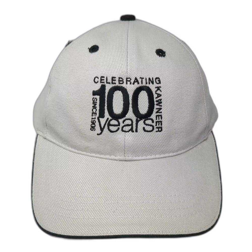 Headmost Kawneer 100 Years Hat Baseball Cap Beige Black OS Slideback Adjustable